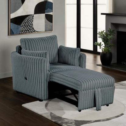 Furniture Of America Denholme Contemporary Engineered Wood, Fabric, Foam, Others Dark Gray Chair | SL64002DG-CH-PK