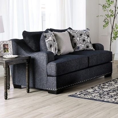 Sonora Dark Navy Loveseat Model SM1218-LV by Furniture of America