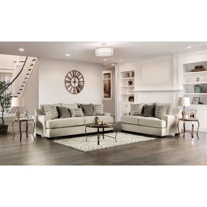 Holborn Beige Sofa with Loveseat Model SM1219-2PC by Furniture of America