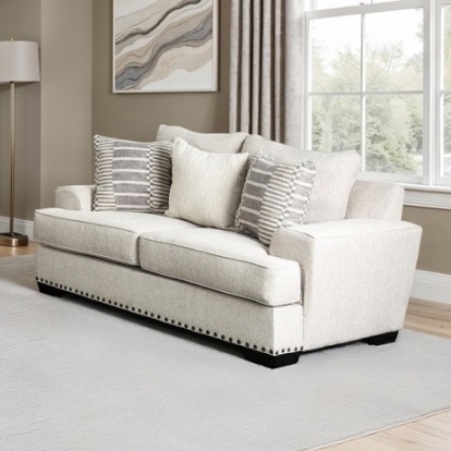 Furniture Of America Gervais Transitional Fabric, Foam, Solid Wood, Others Taupe Loveseat | SM1253-LV