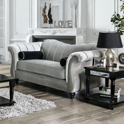 Marvin Pewter Loveseat Model SM2227-LV by Furniture of America