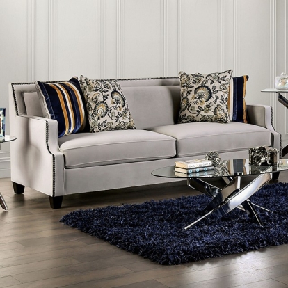 Montecelio Light Gray/Navy Sofa Model SM2270-SF by Furniture of America