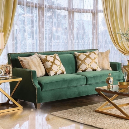 Verdante Emerald Green/Gold Sofa Model SM2271-SF by Furniture of America