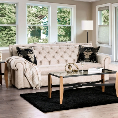 Parshall Beige/Gold Sofa Model SM2272-SF by Furniture of America