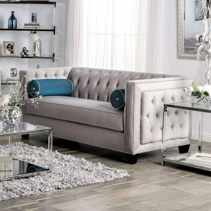 Silvan Gray Loveseat Model SM2283-LV by Furniture of America