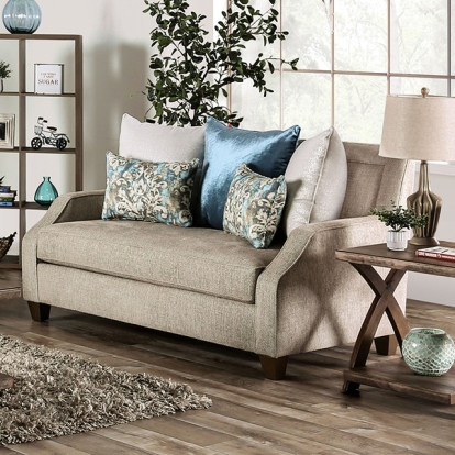 Catarina Beige/Teal Loveseat Model SM2287-LV by Furniture of America