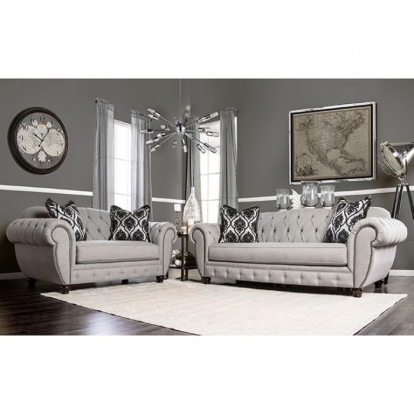 Viviana Gray/Black Sofa with Loveseat Model SM2291-2PC by Furniture of America