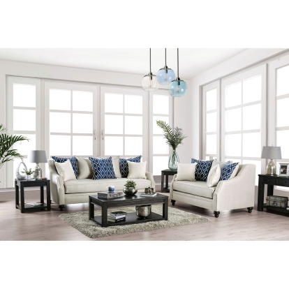 Nefyn Ivory Sofa with Loveseat Model SM2669-2PC by Furniture of America