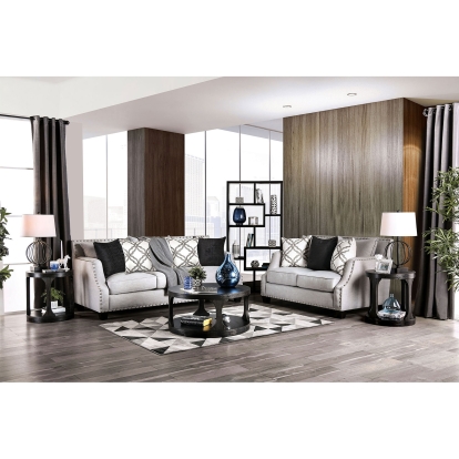 Phoibe Gray Sofa with Loveseat Model SM3077-2PC by Furniture of America