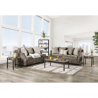 Laila Gray Sofa with Loveseat Model SM3082-2PC by Furniture of America