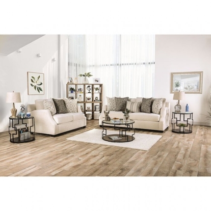 Laila Ivory Sofa with Loveseat Model SM3083-2PC by Furniture of America