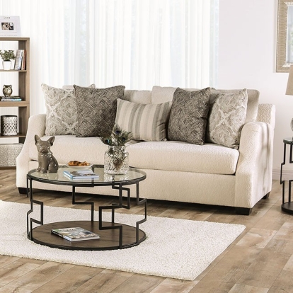 Laila Ivory Sofa Model SM3083-SF by Furniture of America