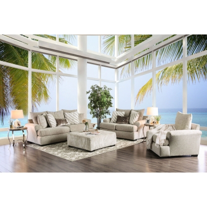 Anthea Beige Sofa with Loveseat Model SM5140-2PC by Furniture of America