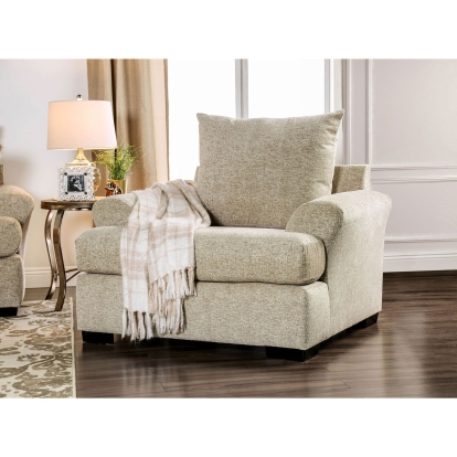 Anthea Beige Chair Model SM5140-CH by Furniture of America