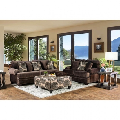 Bonaventura Brown Sofa with Loveseat Model SM5142BR-2PC by Furniture of America