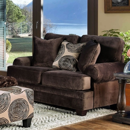 Bonaventura Brown Loveseat Model SM5142BR-LV by Furniture of America