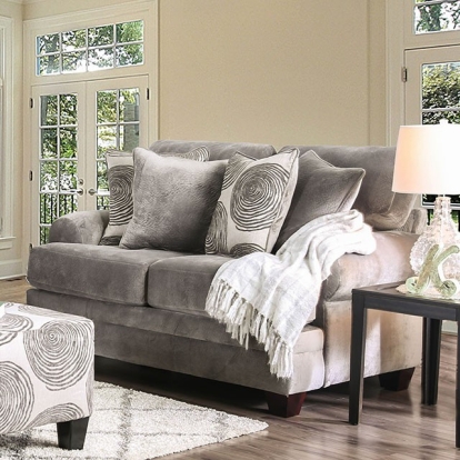 Bonaventura Gray/Pattern Loveseat Model SM5142GY-LV by Furniture of America