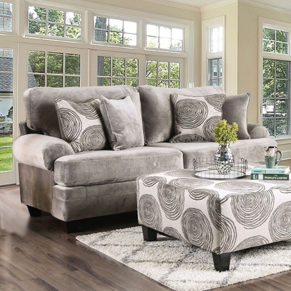Bonaventura Gray/Pattern Sofa Model SM5142GY-SF by Furniture of America