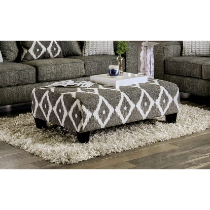 Basie Gray Ottoman Model SM5156-OT by Furniture of America