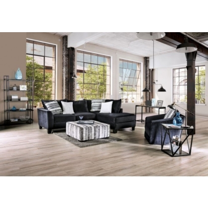 Modbury Black Sectional Model SM5160-SECT by Furniture of America