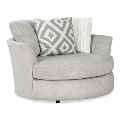 Furniture of America Hermiston Transitional Chenille Solid with Wood Gray Chair Model SM5171-CH