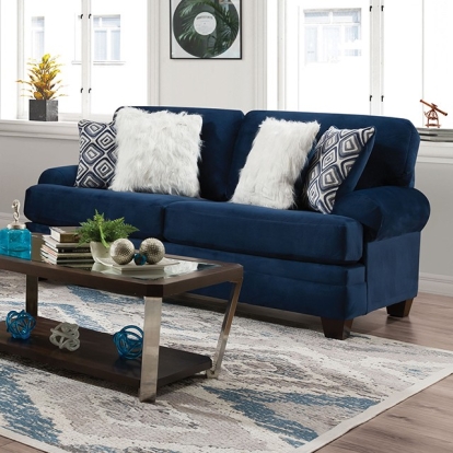 Waldstone Navy Sofa Model SM5176-SF by Furniture of America