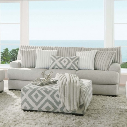 Furniture of America Hermilly Transitional Chenille Solid with Wood Gray Sofa Model SM5177-SF