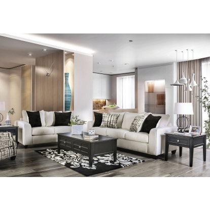 Barnett Ivory Sofa with Loveseat Model SM5205IV-N-2PC by Furniture of America