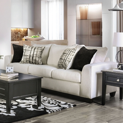 Barnett Ivory Sofa Model SM5205IV-N-SF by Furniture of America