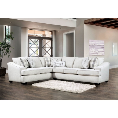 Leamington Ivory Sectional Model SM5401-SECT by Furniture of America