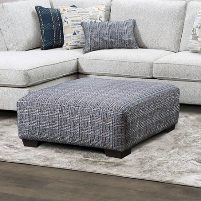Furniture of America Chepstow Contemporary Linen-Like Solid with Wood Multi Ottoman Model SM5402-OT
