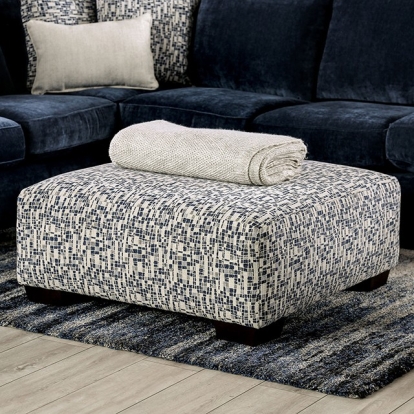 Darlington Navy Ottoman Model SM5412-OT by Furniture of America