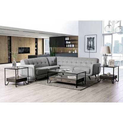 Dresden Light Gray Sectional Model SM6042-SECT by Furniture of America