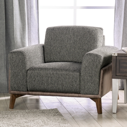 Kloten Gray/Brown Chair Model SM6045-CH by Furniture of America