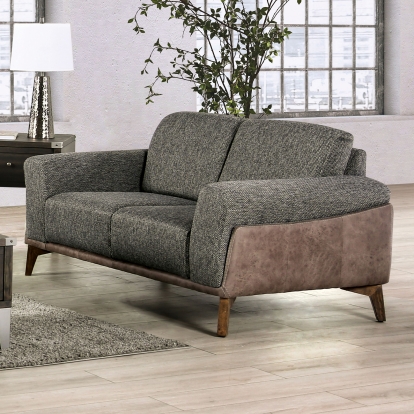 Kloten Gray/Brown Loveseat Model SM6045-LV by Furniture of America