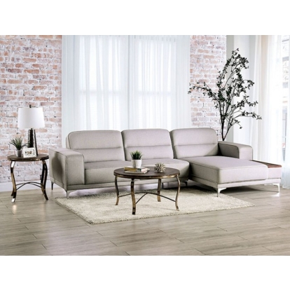 Riehen Light Gray Sectional Model SM6047-SECT by Furniture of America