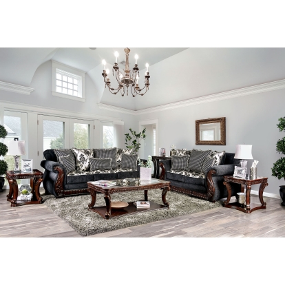 Whitland Dark Gray Sofa with Loveseat Model SM6218-2PC by Furniture of America