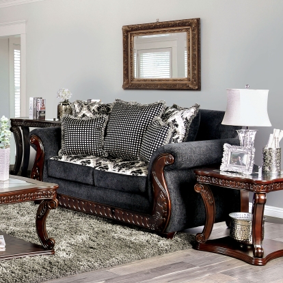 Whitland Dark Gray Loveseat Model SM6218-LV by Furniture of America
