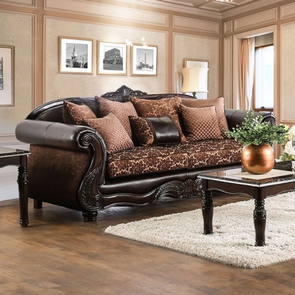 Elpis Brown/Espresso Sofa Model SM6404-SF by Furniture of America