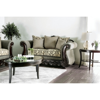 Justina Gray/Espresso Loveseat Model SM6422-LV by Furniture of America