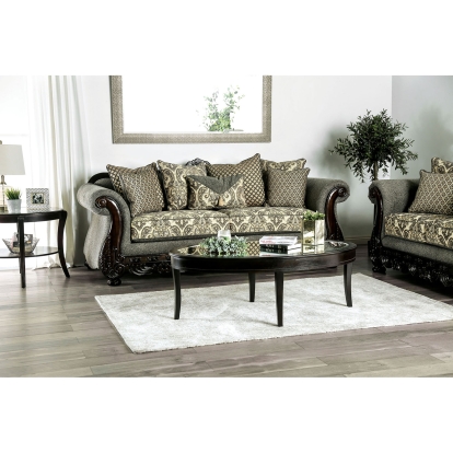 Justina Gray/Espresso Sofa Model SM6422-SF by Furniture of America