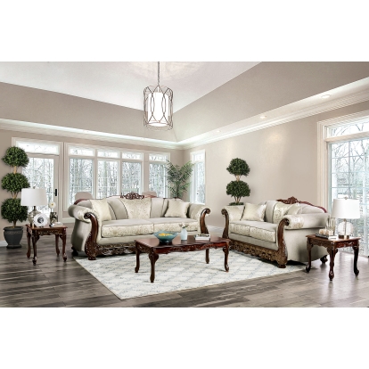 Newdale Ivory Sofa with Loveseat Model SM6425-2PC by Furniture of America