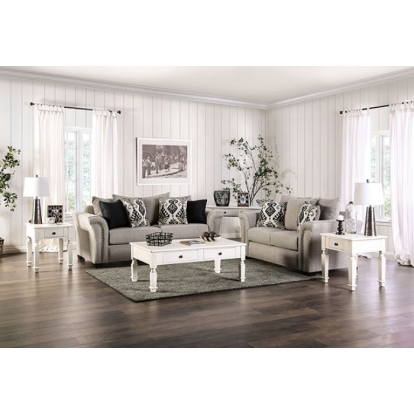 Belsize Light Taupe/Black Sofa with Loveseat Model SM6440-2PC by Furniture of America