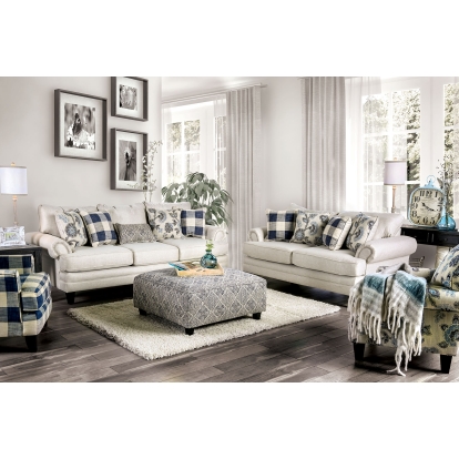 Nash Ivory Sofa with Loveseat Model SM8101-2PC by Furniture of America