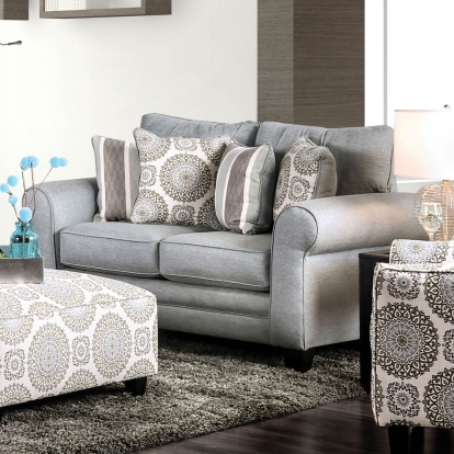 Misty Blue Gray Loveseat Model SM8141-LV by Furniture of America