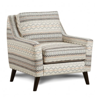Furniture of America Eastleigh Transitional Chenille Solid with Wood Tribal Multi Chair Model SM8186-CH-PT
