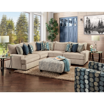 Eastleigh Tan Sectional Model SM8187-SECT by Furniture of America