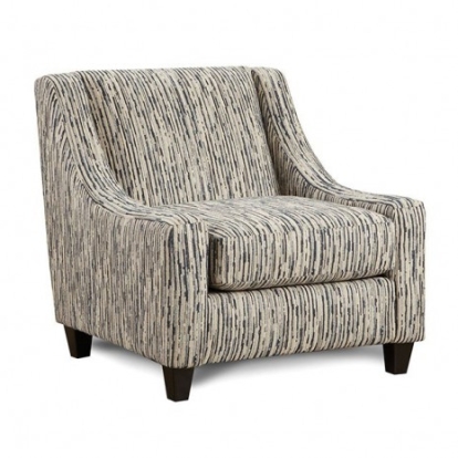 Furniture of America Eastleigh Transitional Chenille Solid with Wood Stripe Multi Chair Model SM8187-CH-ST