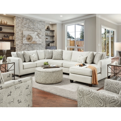 Pocklington Ivory Sectional Model SM8188-SECT by Furniture of America