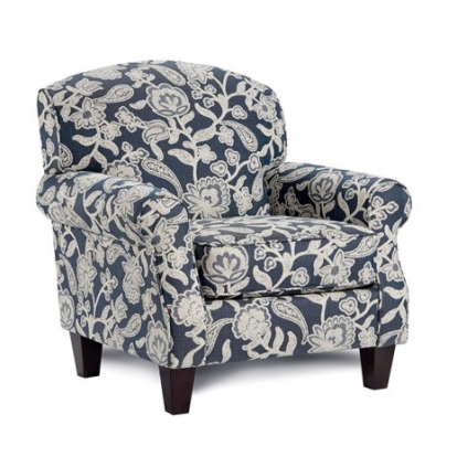 Furniture of America Porthcawl Transitional Chenille Solid with Wood Floral Multi Chair Model SM8190-CH-FL